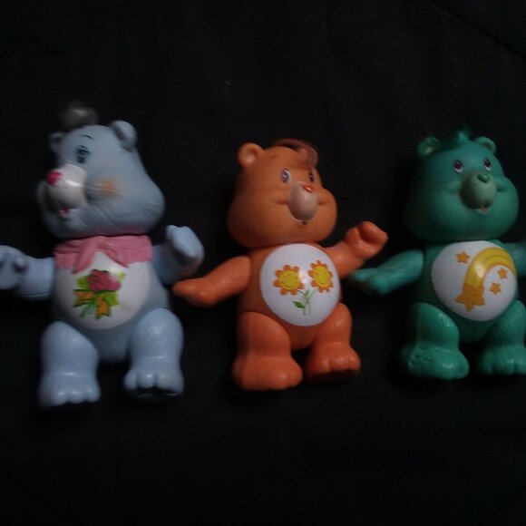 Vintage Care Bears Poseable Vinyl Action Figures Toys (3) - Picture 2 of 6